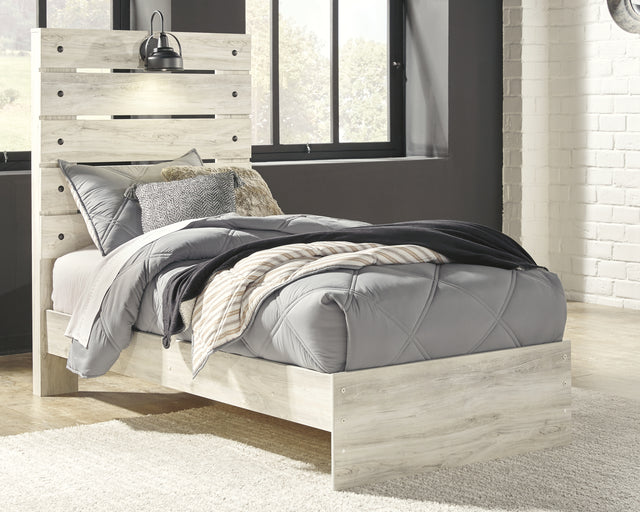 Furniture City Houma - Ashley Furniture - Cambeck Twin Panel Bed - Twin Panel Bed / Whitewash - B192B2