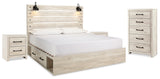 Furniture City Houma - Ashley Furniture - Cambeck King Panel Bed with Storage, Chest and 2 Nightstands - King Panel Bed with Storage, Chest and 2 Nightstands - B192B80