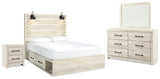 Furniture City Houma - Ashley Furniture - Cambeck Queen Panel Bed with Storage, Dresser, Mirror and Nightstand - Queen Panel Bed with Storage, Dresser, Mirror and Nightstand - B192B51