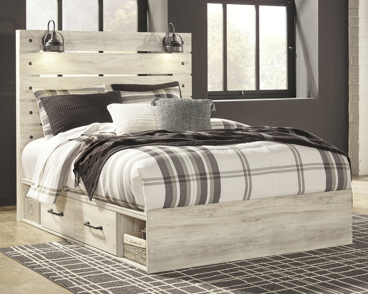 Cambeck Queen Panel Bed with Storage, Dresser, Mirror, Chest and 2 Nightstands