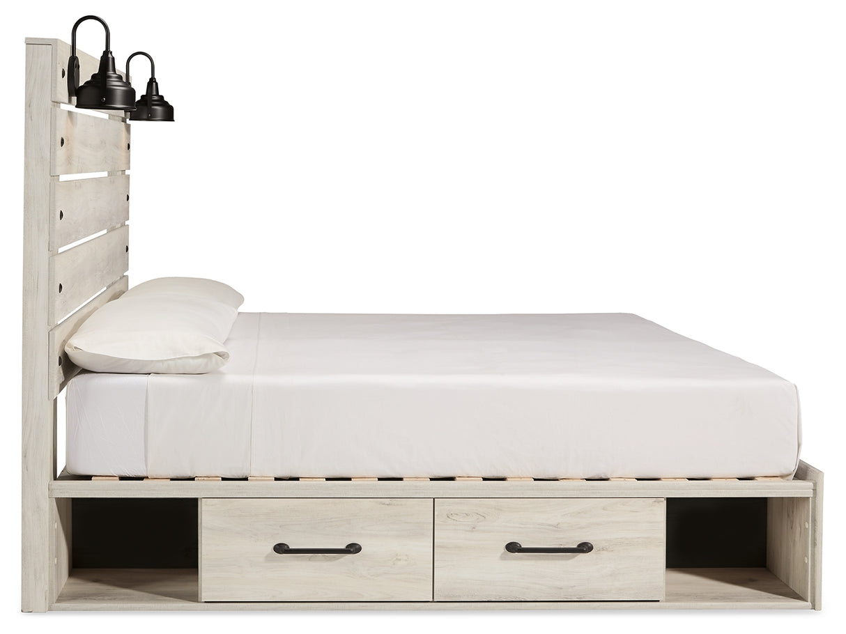 Cambeck King Panel Storage Bed, Dresser, Mirror, Chest and Nightstand