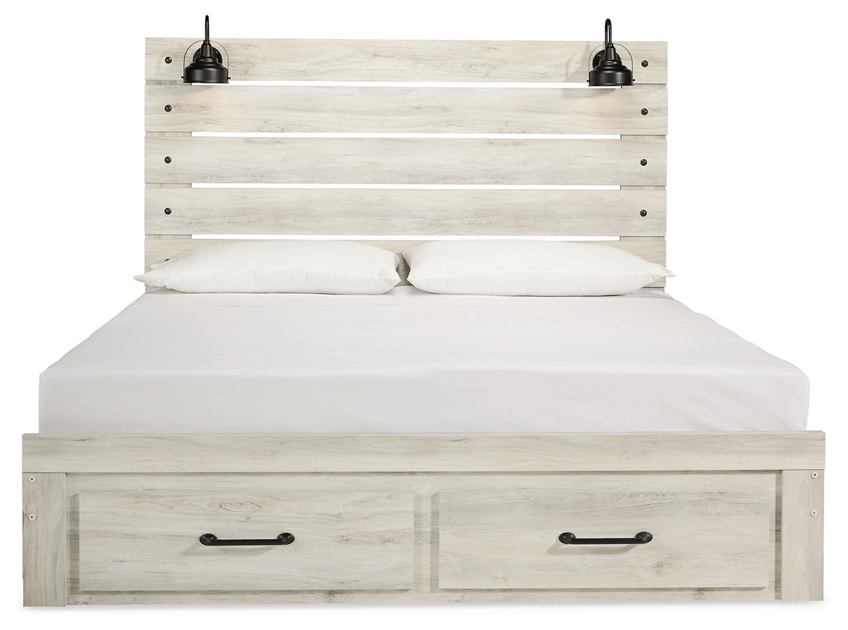 Cambeck King Storage Bed, 2 Dressers, Mirror, and 2 Nightstands