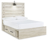 Cambeck Full Panel Bed with Storage, Dresser, Mirror and Nightstand