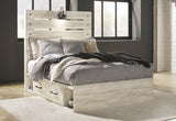 Cambeck Full Panel Bed with Storage, Dresser, Mirror and Nightstand