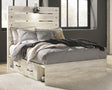 Furniture City Houma - Ashley Furniture - Cambeck Full Panel Bed with 4 Storage Drawers - Full Panel Bed with 4 Storage Drawers / Whitewash - B192B34