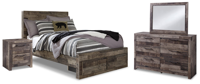 Furniture City Houma - Ashley Furniture - Derekson Full Panel Storage Bed, Dresser, Mirror and Nightstand - Full Panel Storage Bed, Dresser, Mirror and Nightstand - B200B79