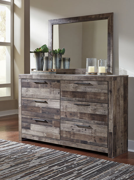 Furniture City Houma - Ashley Furniture - Derekson Bedroom - Queen Panel Bed with 2 Side Storage / Multi Gray - B200B43