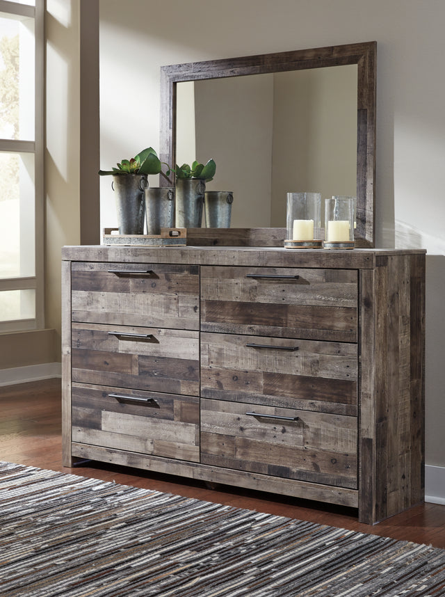 Furniture City Houma - Ashley Furniture - Derekson Bedroom - Queen Panel Bed with 2 Side Storage / Multi Gray - B200B43