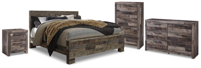 Furniture City Houma - Ashley Furniture - Derekson Queen Panel Storage Bed, Dresser, Chest and Nightstand - Queen Panel Storage Bed, Dresser, Chest and Nightstand / Multi Gray - B200B84