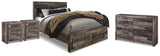 Furniture City Houma - Ashley Furniture - Derekson Queen Panel Storage Bed, Dresser and 2 Nightstands - Queen Panel Storage Bed, Dresser and 2 Nightstands / Multi Gray - B200B82