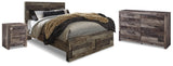 Derekson Queen Panel Storage Bed, Dresser and Nightstand