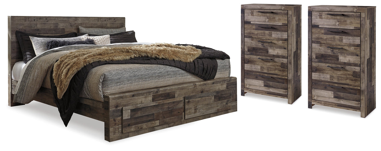 Furniture City Houma - Ashley Furniture - Derekson Queen Storage Bed and 2 Chests - Queen Storage Bed and 2 Chests - B200B67