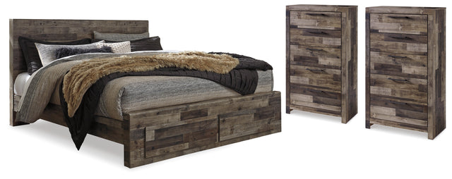 Furniture City Houma - Ashley Furniture - Derekson Queen Storage Bed and 2 Chests - Queen Storage Bed and 2 Chests - B200B67