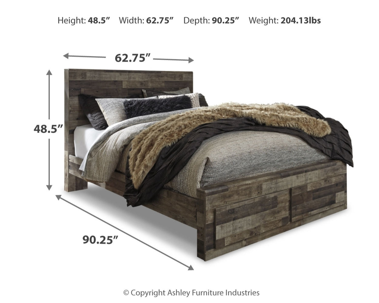 Derekson Queen Panel Storage Bed, Dresser and 2 Nightstands