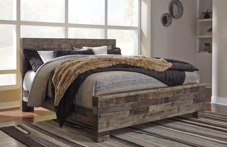 Furniture City Houma - Ashley Furniture - Derekson King Panel Bed - King Panel Bed / Multi Gray - B200B11