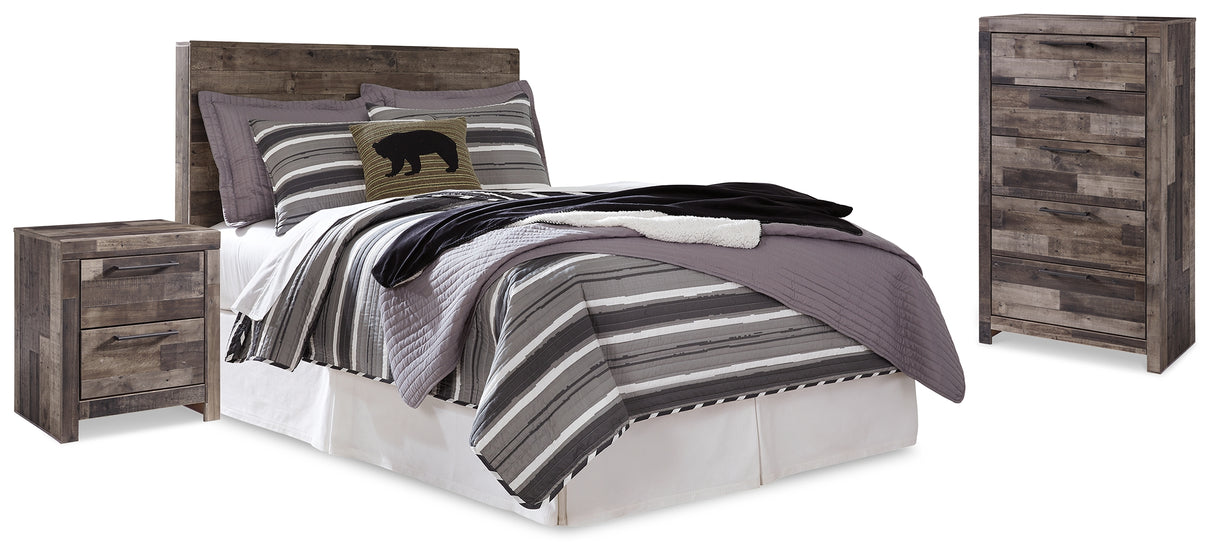 Furniture City Houma - Ashley Furniture - Derekson Full Panel Headboard, Chest and Nightstand - Full Panel Headboard, Chest and Nightstand - B200B60