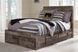 Furniture City Houma - Ashley Furniture - Derekson Full Panel Bed with 6 Storage Drawers - Full Panel Bed with 6 Storage Drawers / Multi Gray - B200B10