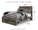 Derekson Full Storage Bed, Dresser and Nightstand