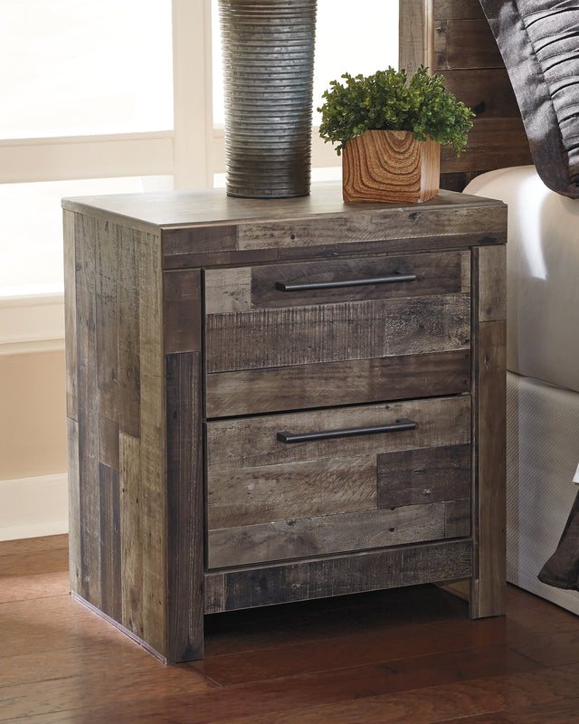 Furniture City Houma - Ashley Furniture - Derekson Nightstand - Two Drawer Night Stand / Multi Gray - B200-92
