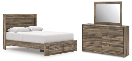 Elbrim Queen Panel Storage Bed, Dresser and Mirror