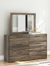Elbrim Queen Panel Storage Bed, Dresser and Mirror