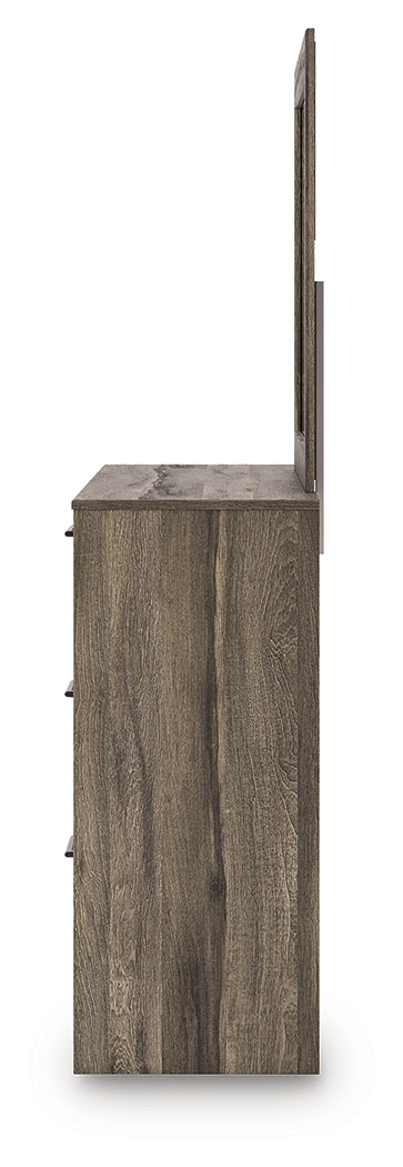 Elbrim Queen Panel Storage Bed, Dresser and Mirror