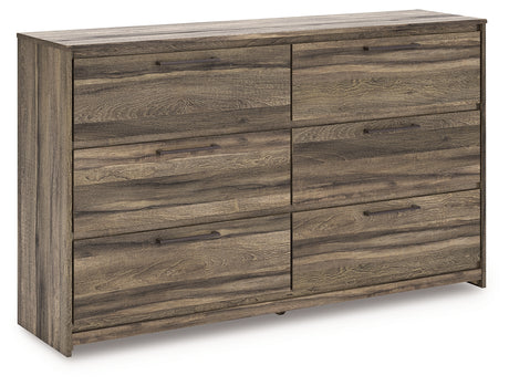 Furniture City Houma - Ashley Furniture - Elbrim Dresser - Six Drawer Dresser / Brown - PCB2005-31