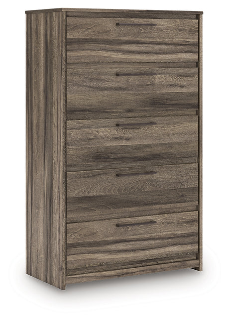 Furniture City Houma - Ashley Furniture - Elbrim Chest of Drawers - Five Drawer Chest / Brown - PCB2005-46