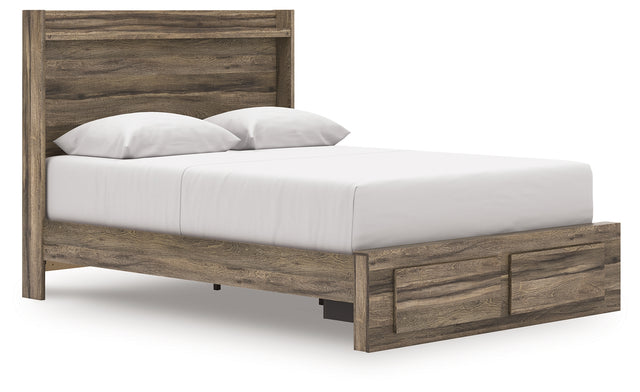 Furniture City Houma - Ashley Furniture - Elbrim Queen Panel Storage Bed - Queen Panel Storage Bed / Brown - PCB2005B4
