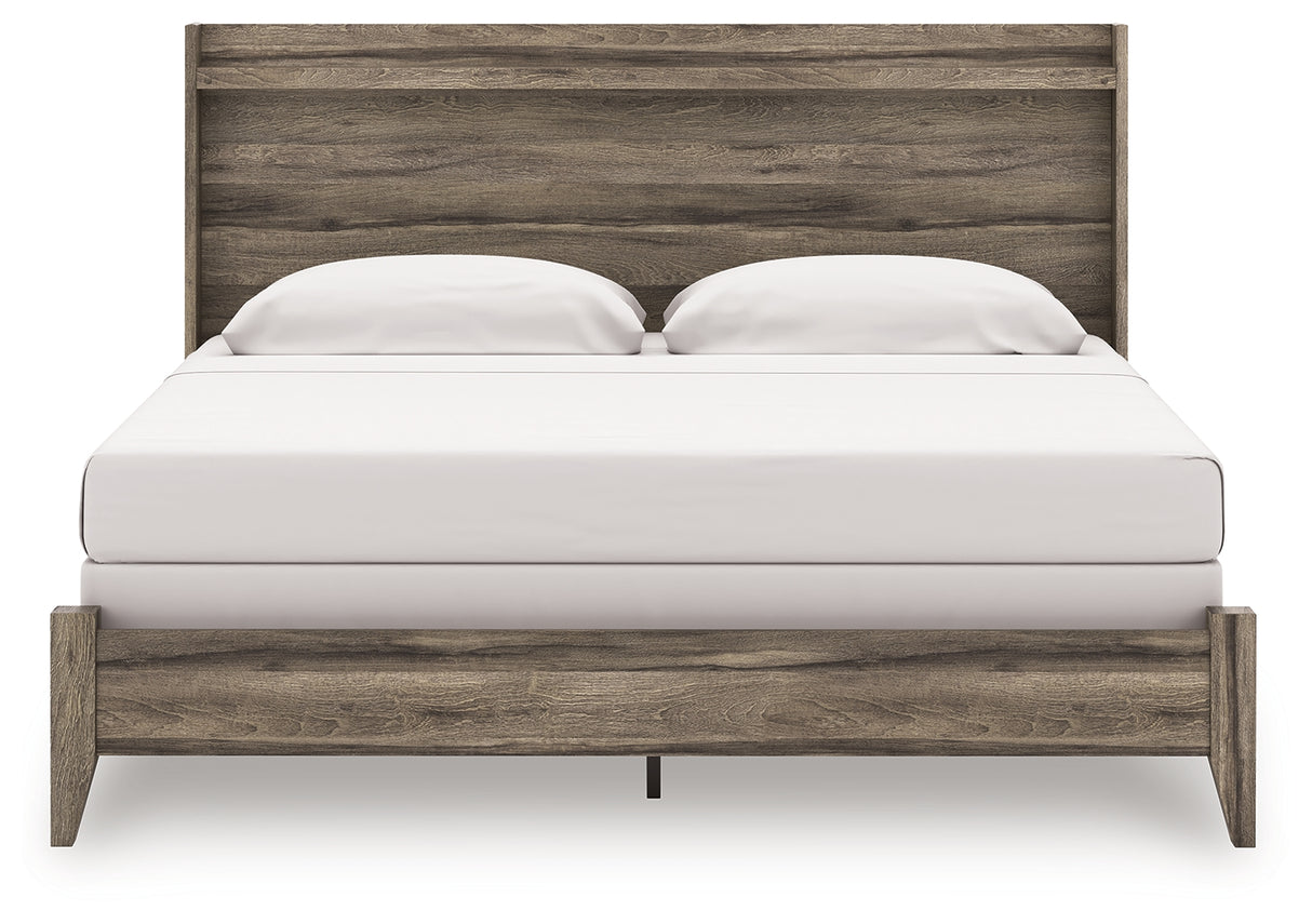 Elbrim King Panel Bed, Dresser, Mirror and Nightstand