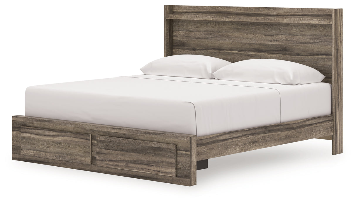 Elbrim King Panel Storage Bed, Chest and Nightstand