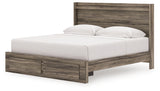 Elbrim King Panel Storage Bed, Chest and Nightstand