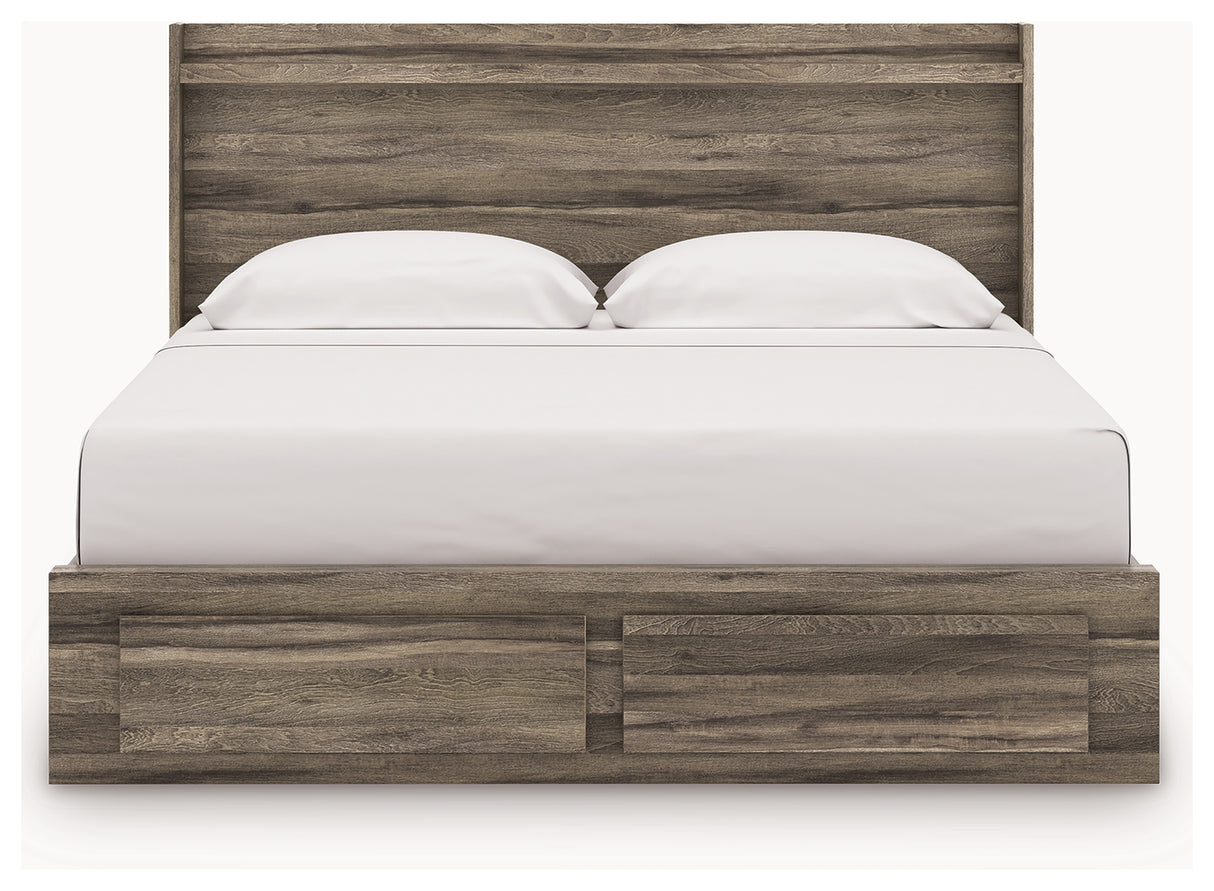 Elbrim King Panel Storage Bed, Chest and Nightstand