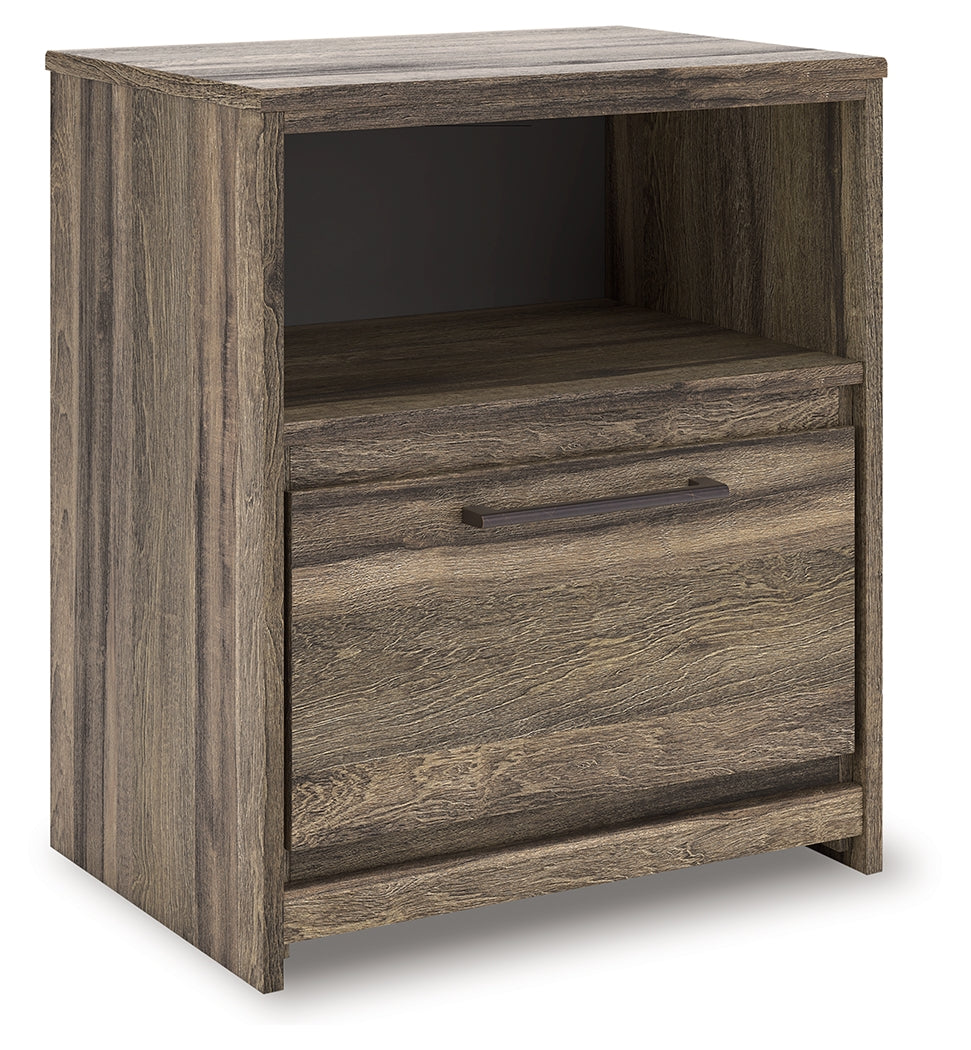 Elbrim King Panel Storage Bed, Chest and Nightstand