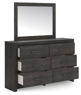 Hollivern Queen Panel Bed, Dresser and Mirror