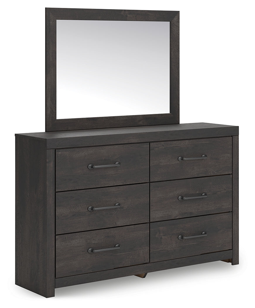 Hollivern Full Panel Bed, Dresser and Mirror