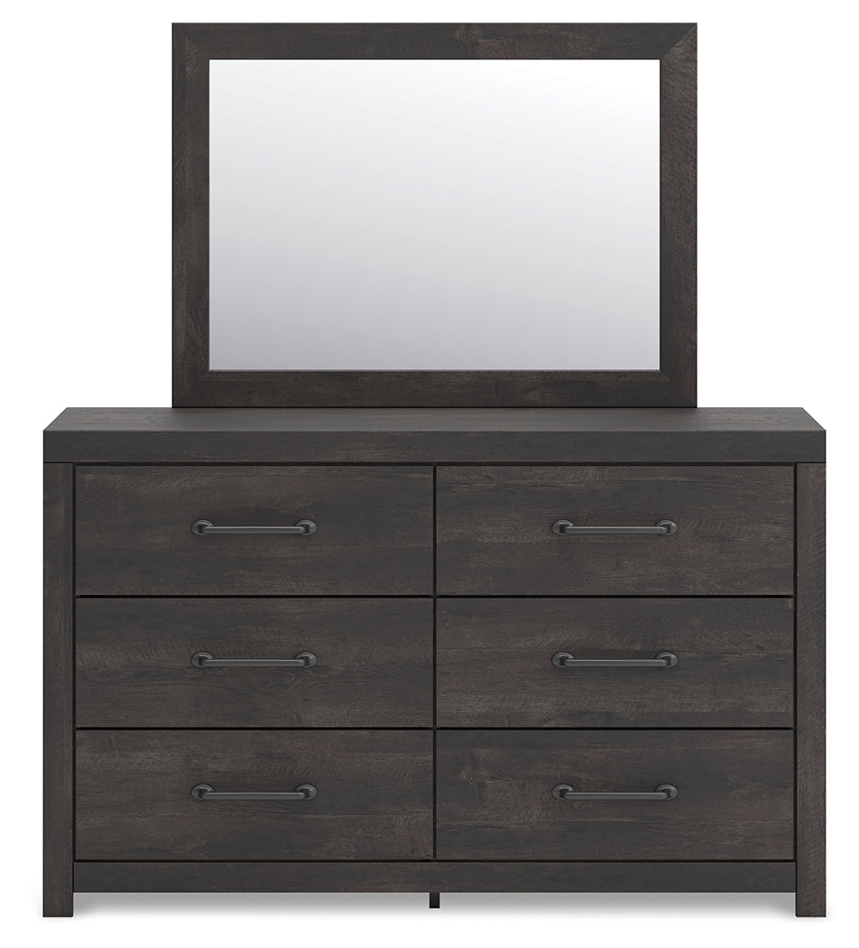 Hollivern Queen Panel Bed, Dresser and Mirror