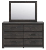 Hollivern Queen Panel Bed, Dresser, Mirror and Nightstand