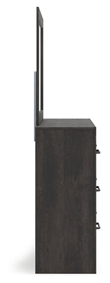 Hollivern Full Panel Bed, Dresser and Mirror