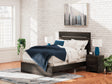 Furniture City Houma - Ashley Furniture - Hollivern Queen Panel Bed - Queen Panel Bed / Dark Gray - PCB2108B2