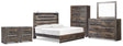 Furniture City Houma - Ashley Furniture - Drystan King Panel Bed, Dresser, Mirror and 2 Nightstands - King Panel Bed, Dresser, Mirror and 2 Nightstands - B211B101