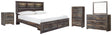 Furniture City Houma - Ashley Furniture - Drystan King Bookcase Storage Bed, Dresser, Mirror, Chest and Nightstand - King Bookcase Storage Bed, Dresser, Mirror, Chest and Nightstand / Multi - B211B22
