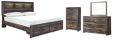 Furniture City Houma - Ashley Furniture - Drystan King Storage Bed, Dresser, Mirror and Chest - King Storage Bed, Dresser, Mirror and Chest - B211B99