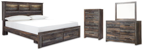 Furniture City Houma - Ashley Furniture - Drystan King Storage Bed, Dresser, Mirror and Chest - King Storage Bed, Dresser, Mirror and Chest - B211B99