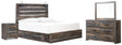 Furniture City Houma - Ashley Furniture - Drystan King Panel Bed with Under Bed Storage, Dresser, Mirror and Nightstand - King Panel Bed with Under Bed Storage, Dresser, Mirror and Nightstand - B211B62