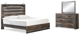 Furniture City Houma - Ashley Furniture - Drystan King Panel Bed - King Panel Bed, Dresser and Mirror / Multi - B211B76