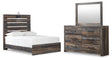 Furniture City Houma - Ashley Furniture - Drystan Full Panel Bed, Dresser and Mirror - Full Panel Bed, Dresser and Mirror - B211B6