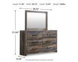 Drystan Full Panel Bed, Dresser and Mirror