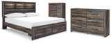Drystan King Bookcase Storage Bed, Dresser and Chest