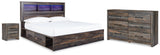Drystan King Bookcase Storage Bed, Dresser and Nightstand